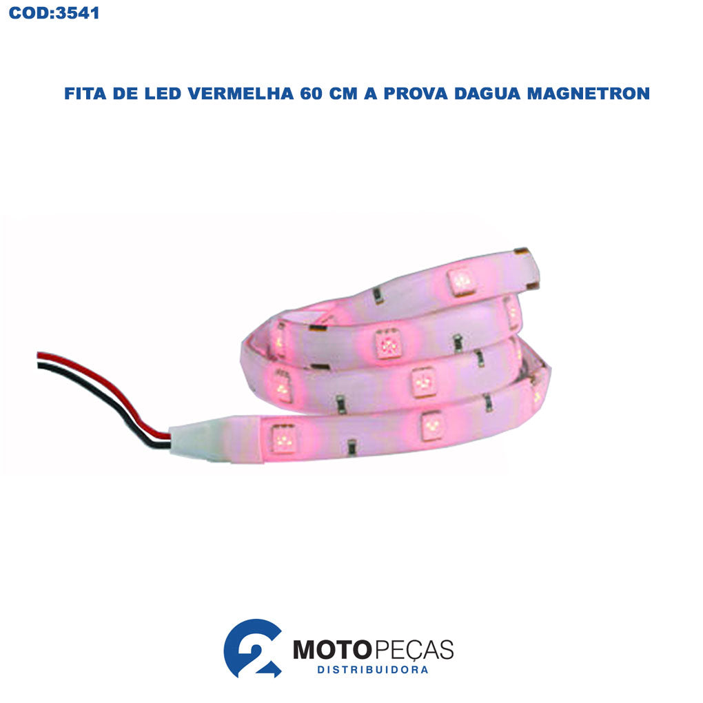 Fita de LED Vermelha 60 CM a Prova Dagua Magnetron
