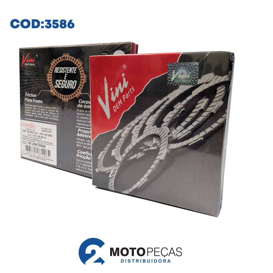 Disco de Embreagem YBR 125 / XTZ 125 Vini