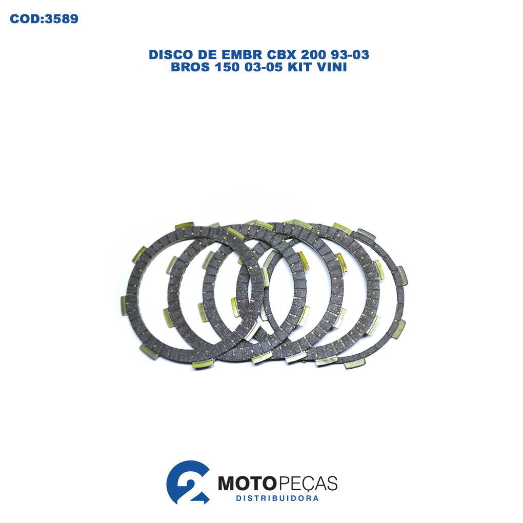 Disco de Embreagem CBX 200 93/03 Bros 150 03/05 Vini