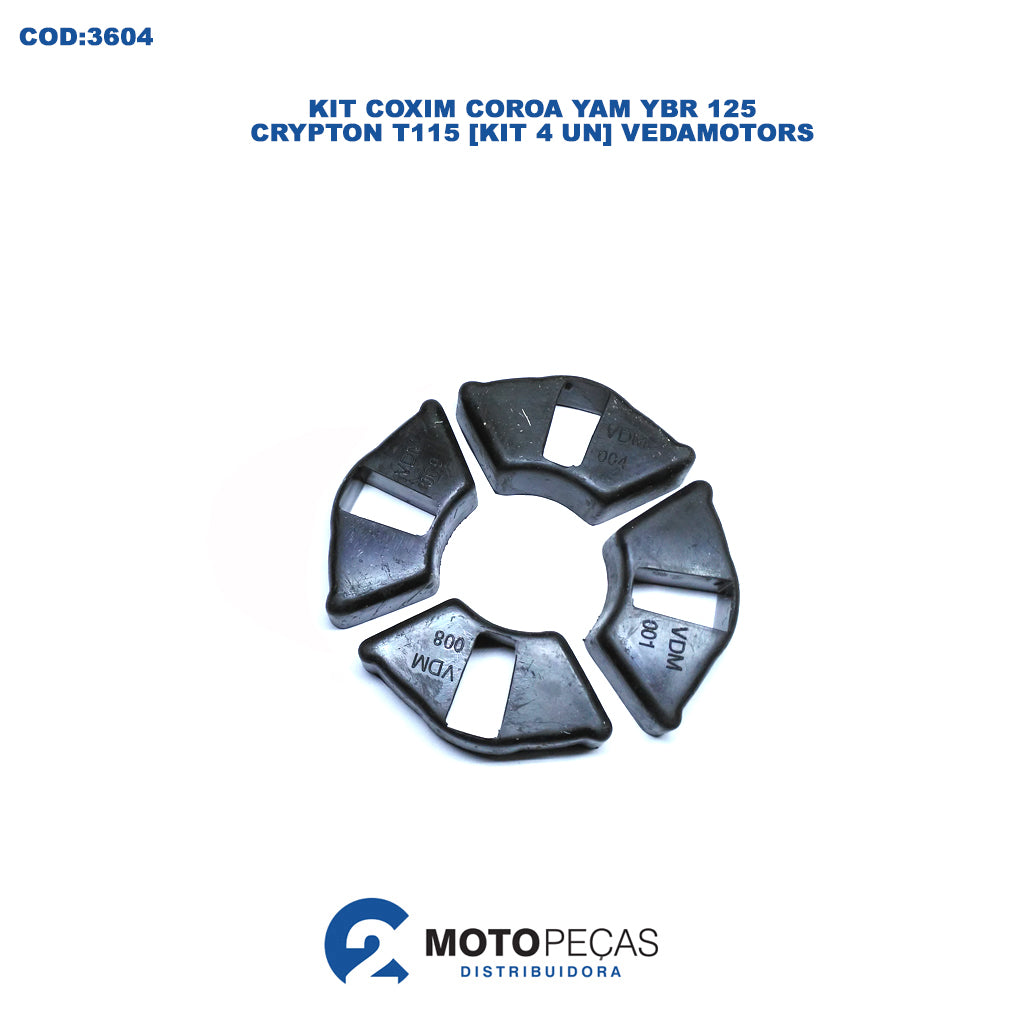 Kit Coxim Coroa Yam YBR 125/CRYPTON T115 [kit 4 Un] Vedamotors
