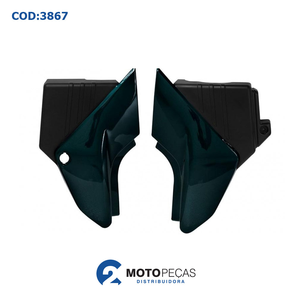 Tampa Lateral [pr] YBR 125 00/01 Verde S/ADESIVO Melc