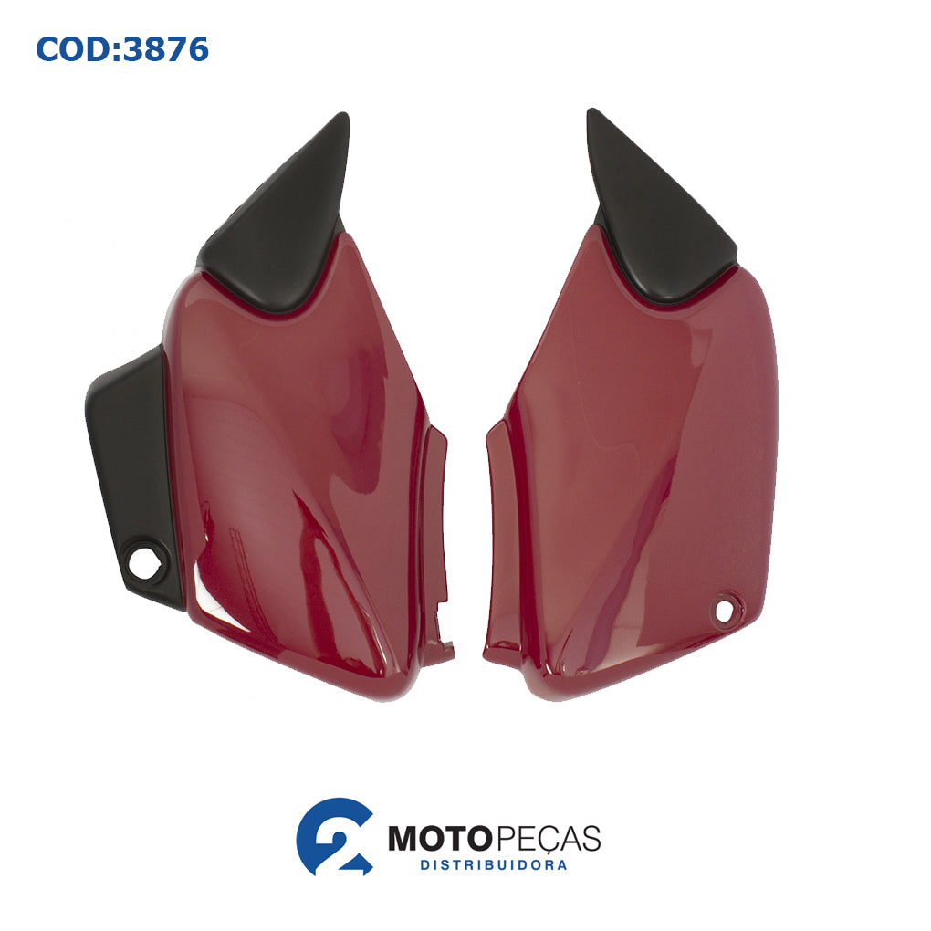 Tampa Lateral [pr] Titan 125 00/04 Vermelha Melc
