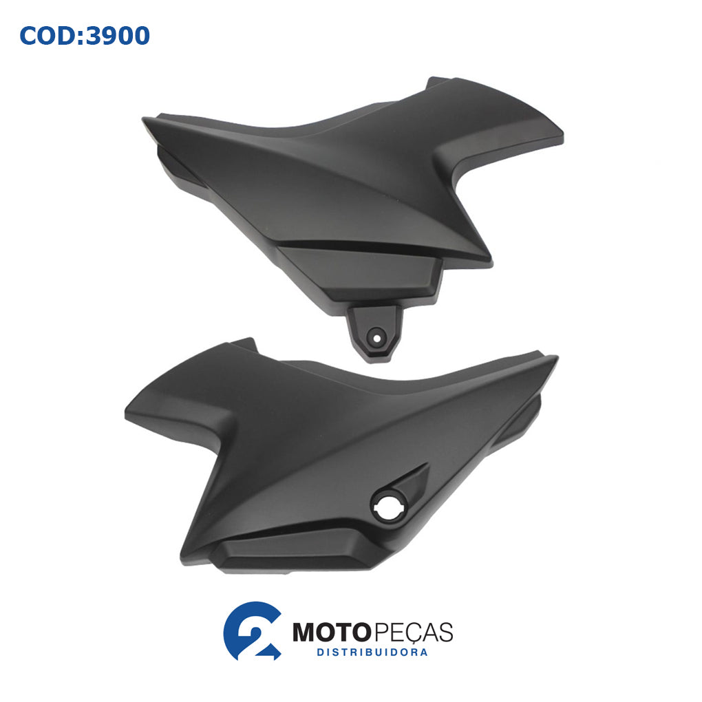 Tampa Lateral [pr] YBR 125 Factor K/E/ED 11/12 Preto Fosco S/ADESIVO Melc