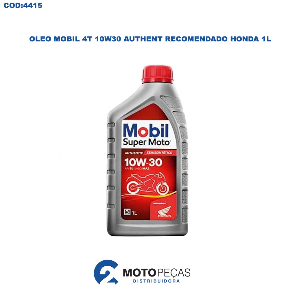 Oleo Mobil 4T 10W30 Authent Recomendado Honda 1L