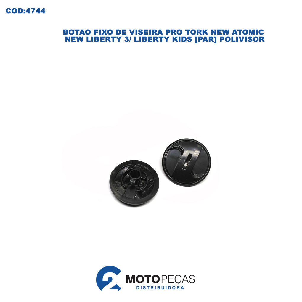 Botao Fixo de Viseira Pro Tork New Atomic / New Liberty 3 / Liberty Kids [par] Polivisor