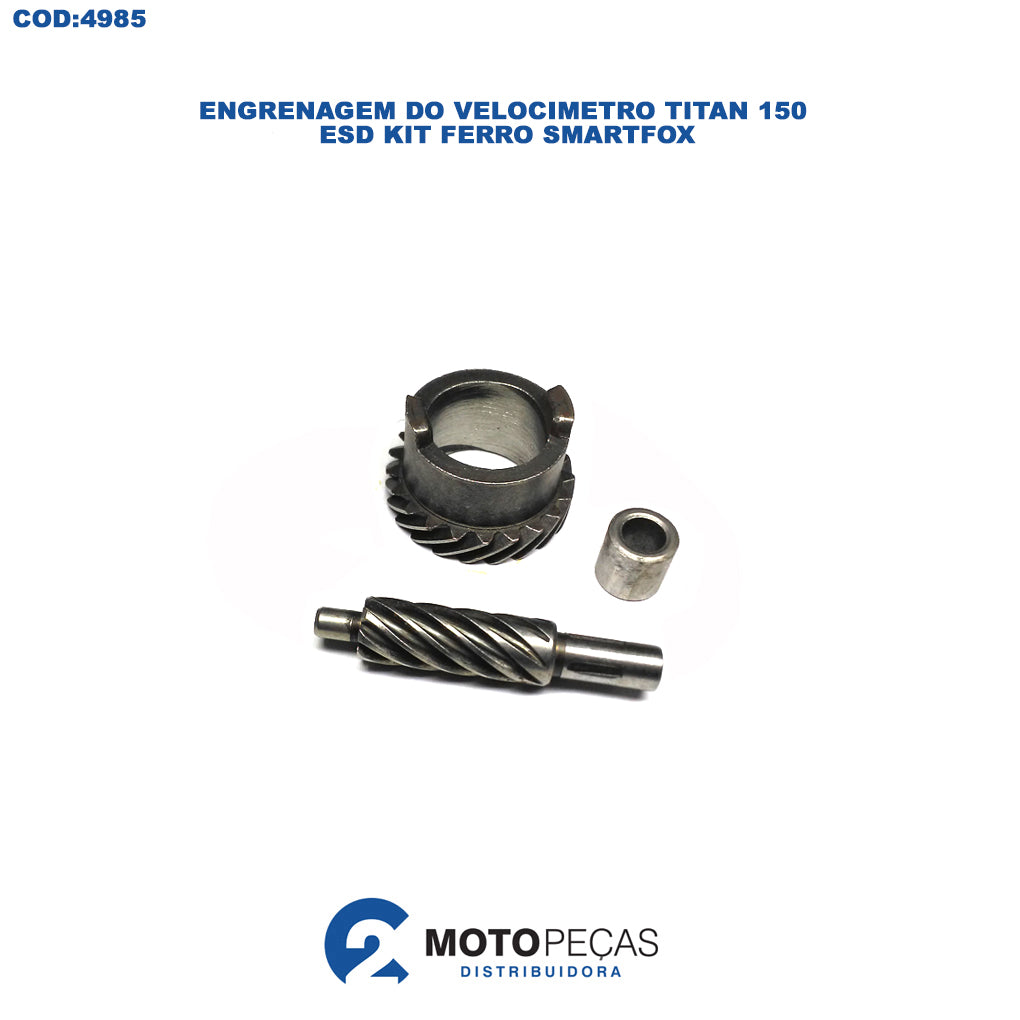 Engrenagem do Velocimetro Titan 150 ESD Kit Ferro Smartfox