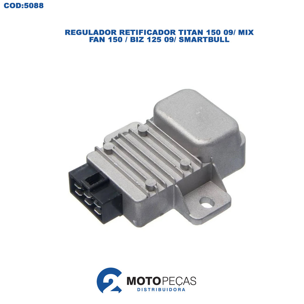 Regulador Retificador Titan 150 09/ MIX/ Fan 150 / Biz 125 09/ Smartbull