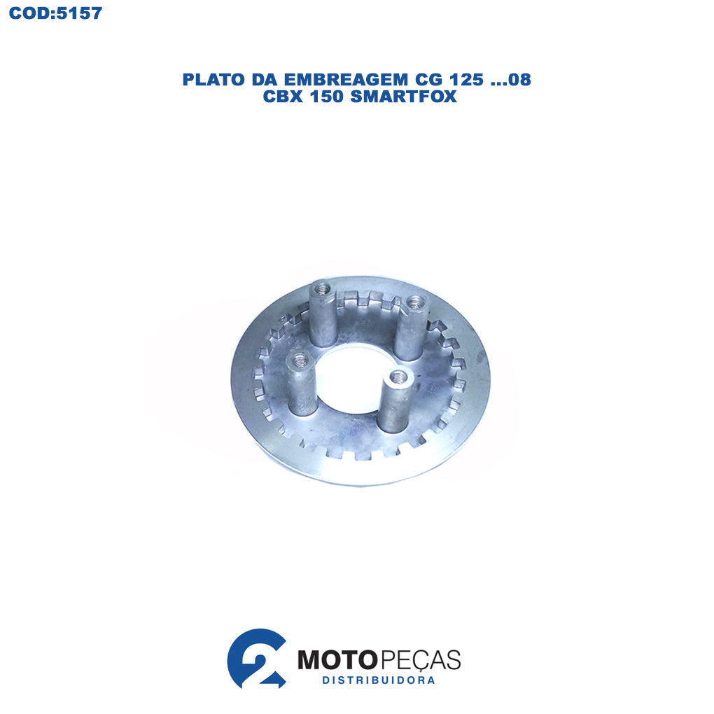 Plato da Embreagem CG 125 Ate 08 CBX 150 Smartfox