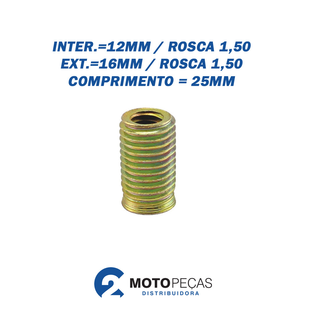 Bucha Bloco Motor C/ROSCA INT/EXT 12X16 M3