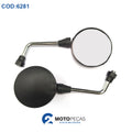 Retrovisor Mini Redondo Universal Haste Cromada Awa