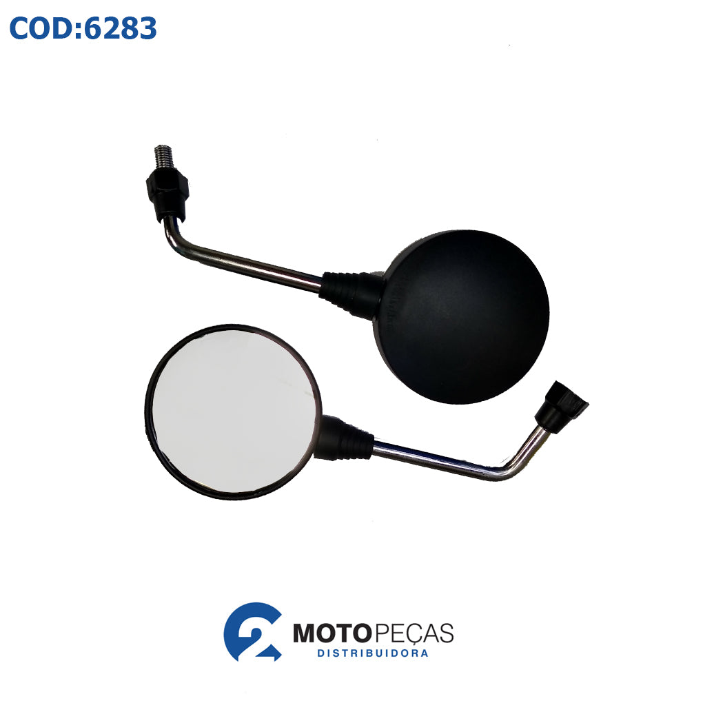 Retrovisor Sport Mini Redondo Haste Cromada DIR/ESQ Awa