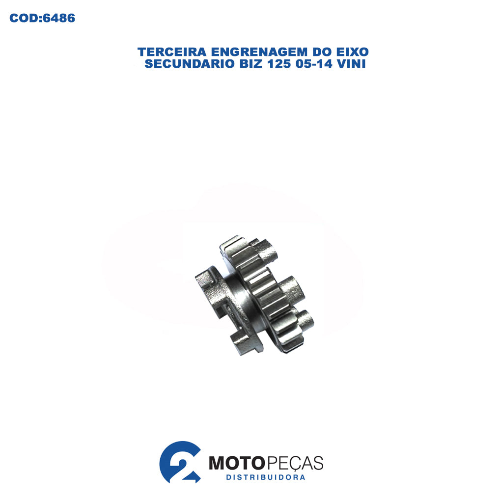Terceira Engrenagem do Eixo Secundario Biz 125 0514 Vini