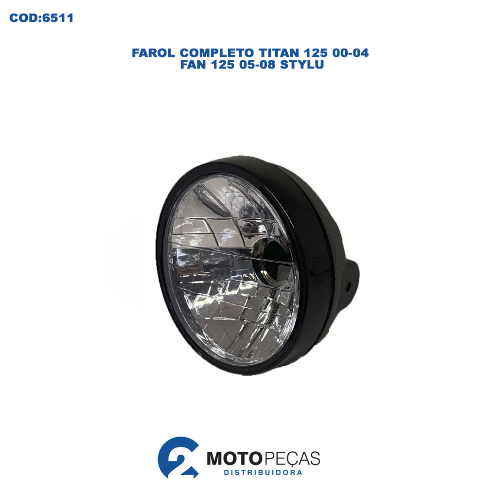 Farol Completo Titan 125 00 04/ Fan 125 05 08 Stylu