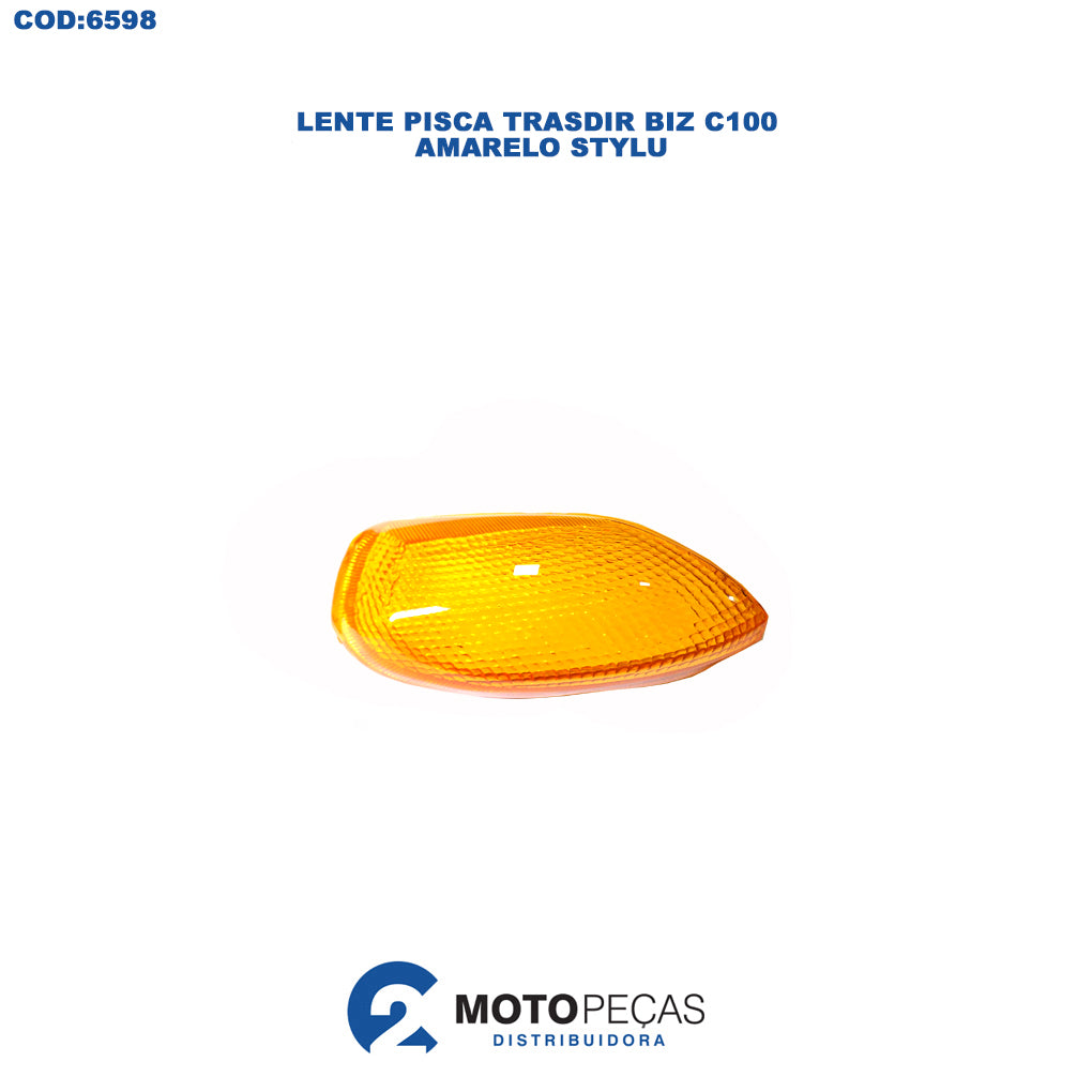 Lente Pisca Trasdir Biz C100 Amarelo Stylu