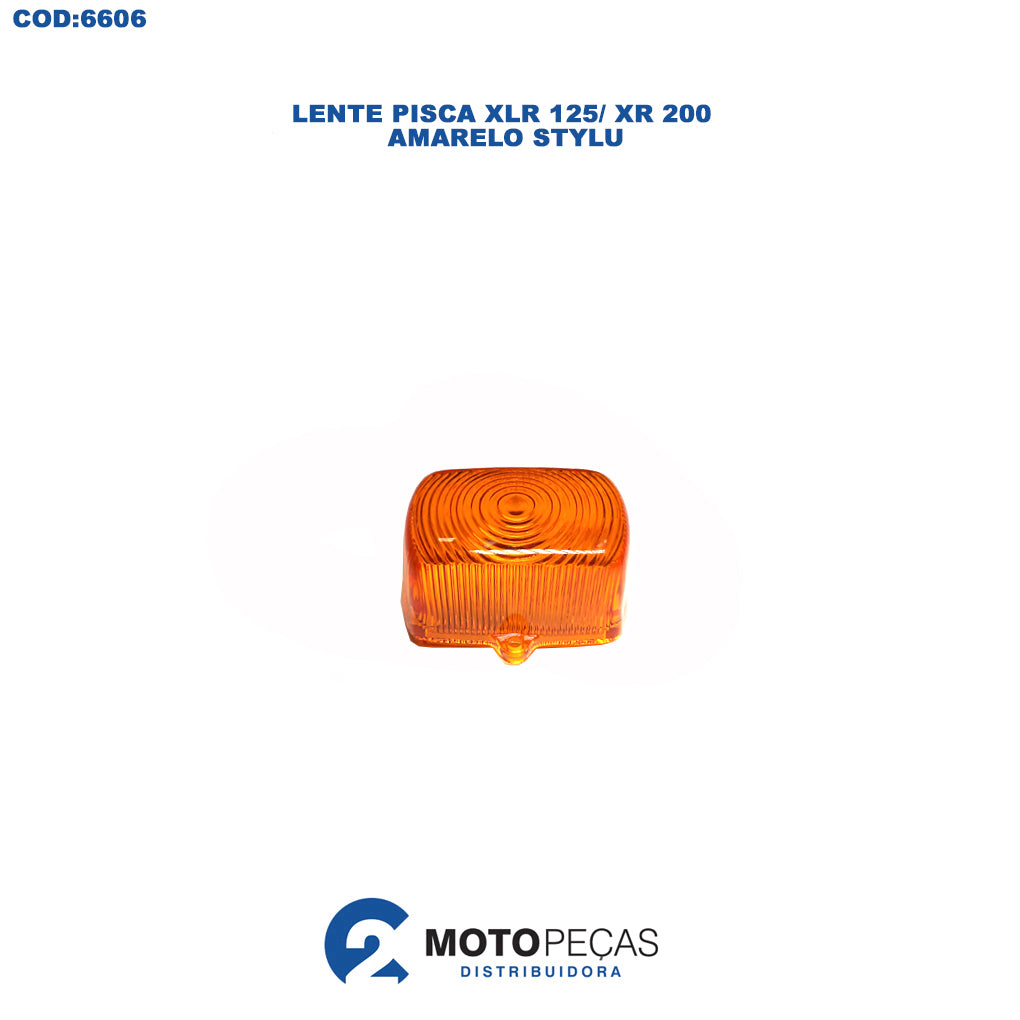Lente Pisca XLR 125 /XR 200 Amarelo Stylu