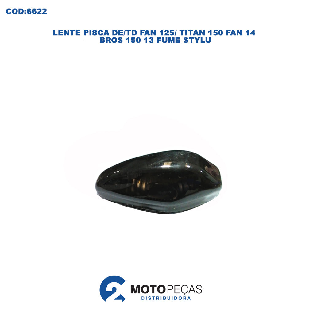 Lente Pisca DE/TD Fan 125/ Titan 150 Fan 14/ Bros 150 13 Fume Stylu