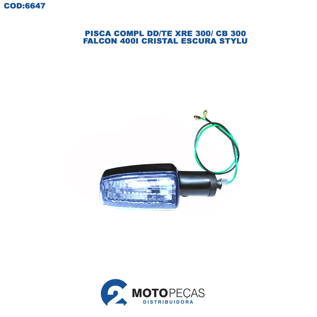 Pisca Compl DD/TE XRE 300/ CB 300/ Falcon 400I Cristal Escura Stylu