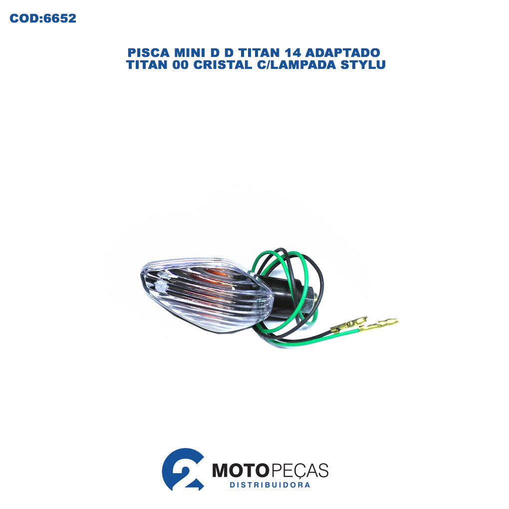 Pisca Mini D D Titan 14 Adaptado Titan 00 Cristal C/LAMPADA Stylu