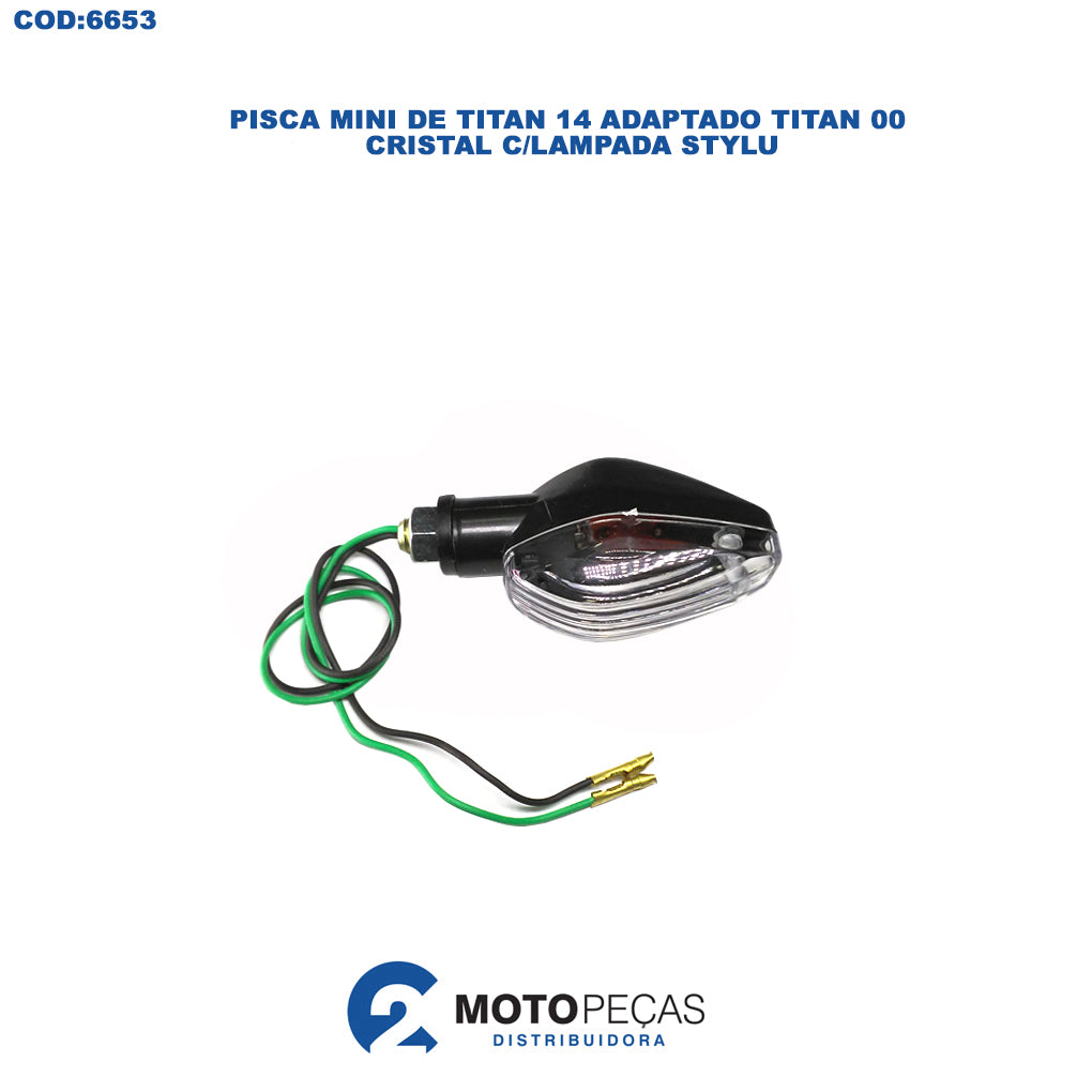 Pisca Mini de Titan 14 Adaptado Titan 00 Cristal C/LAMPADA Stylu