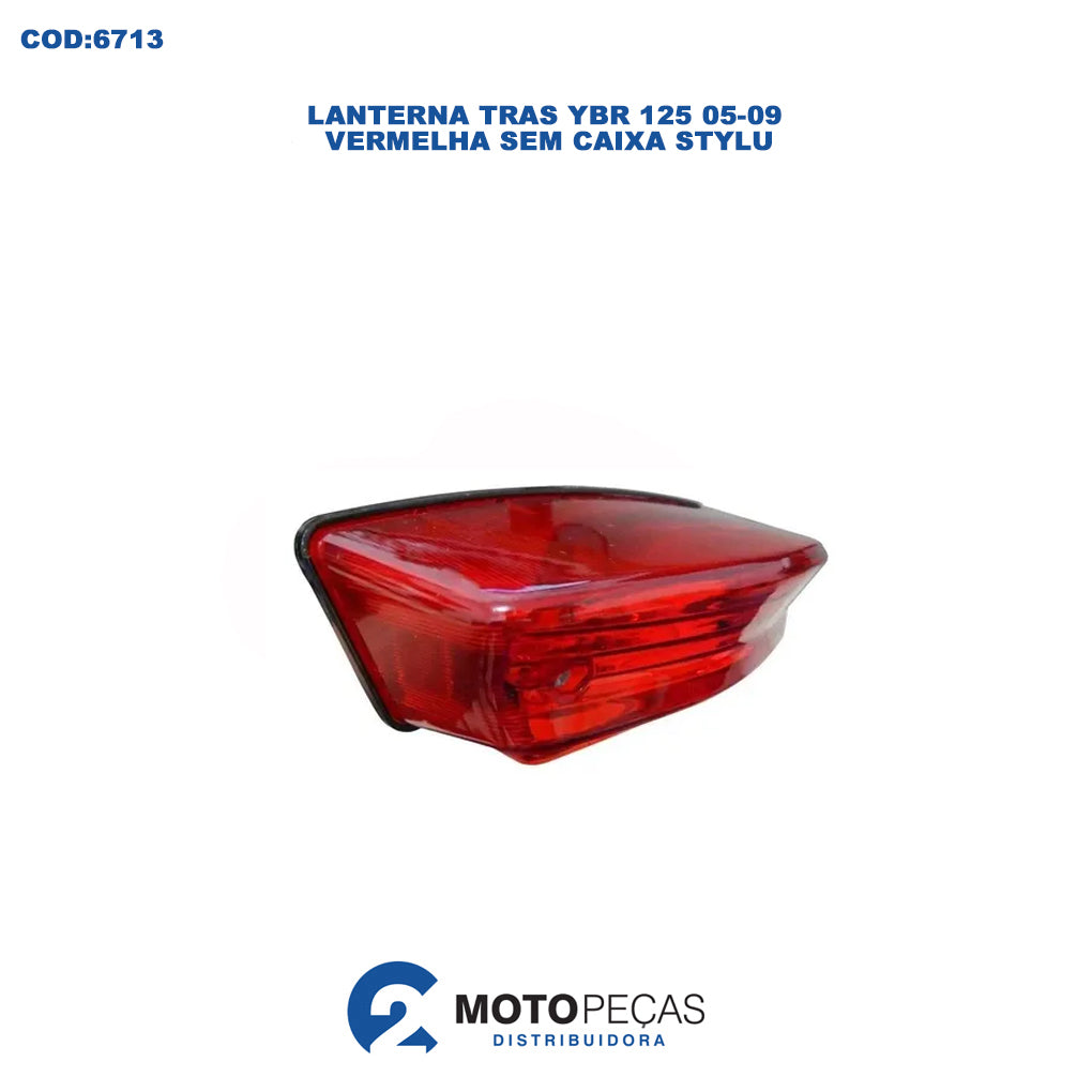 Lanterna Tras YBR 125 0509 Vermelha Sem Caixa Stylu