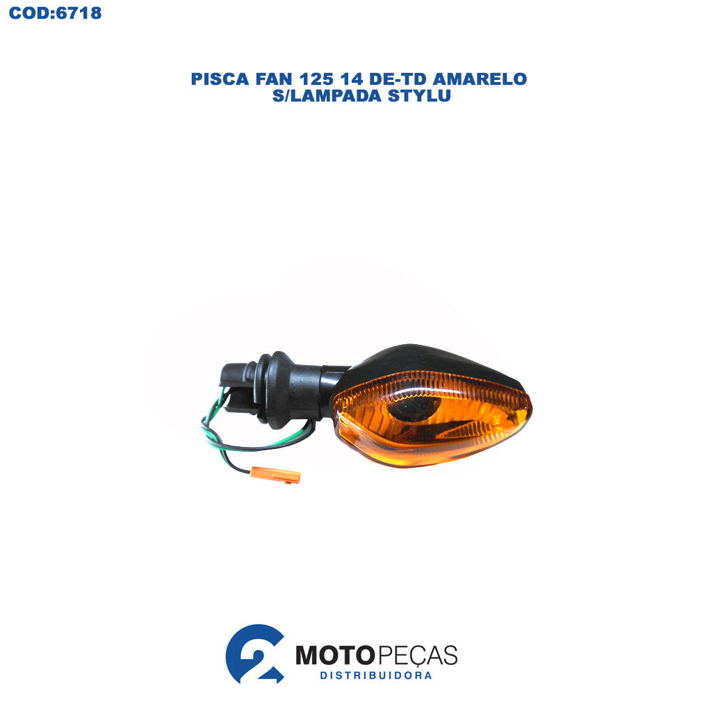 Pisca Fan 125 14 DE/TD Amarelo S/LAMPADA Stylu