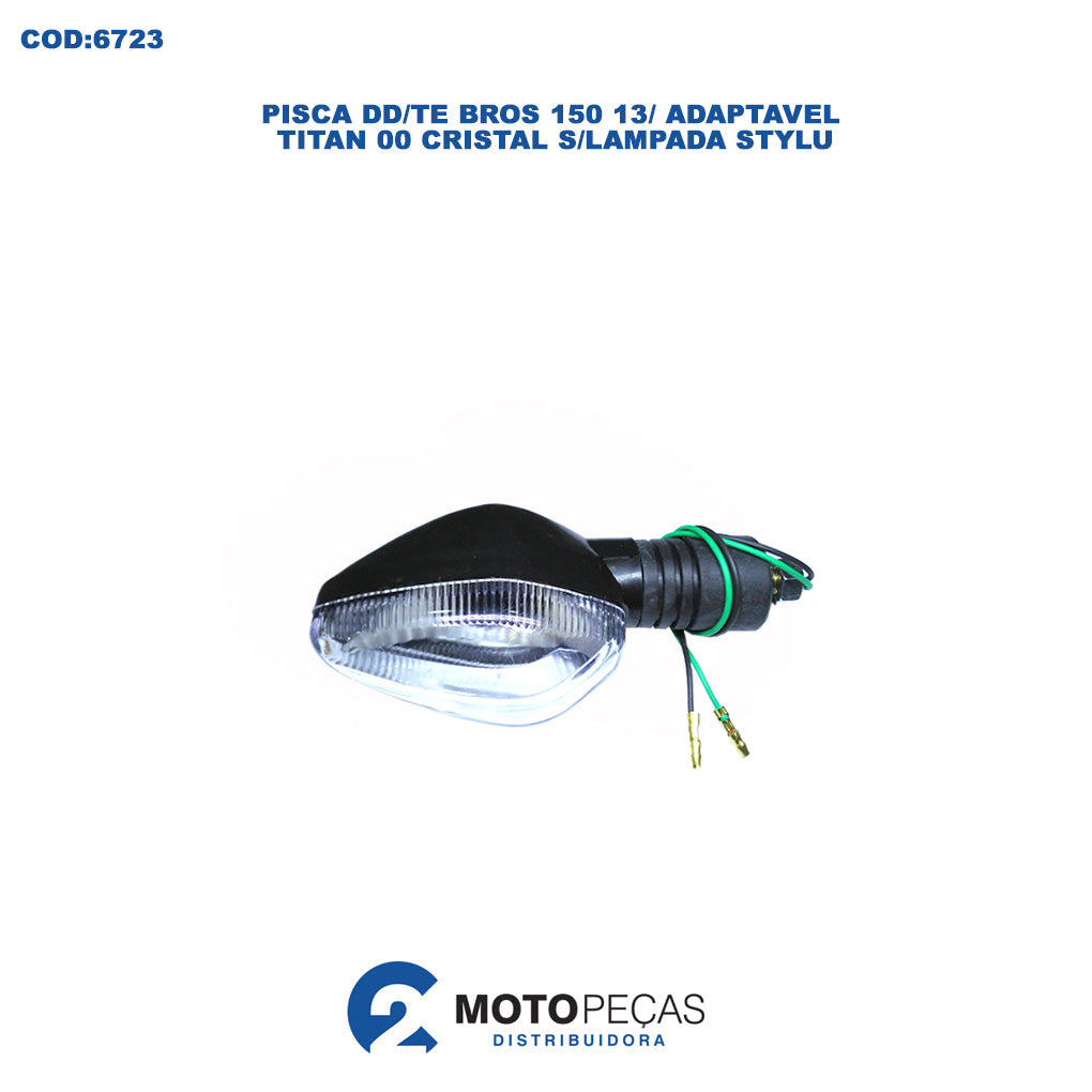 Pisca DD/TE Bros 150 13/ Adaptavel Titan 00 Cristal S/LAMPADA Stylu