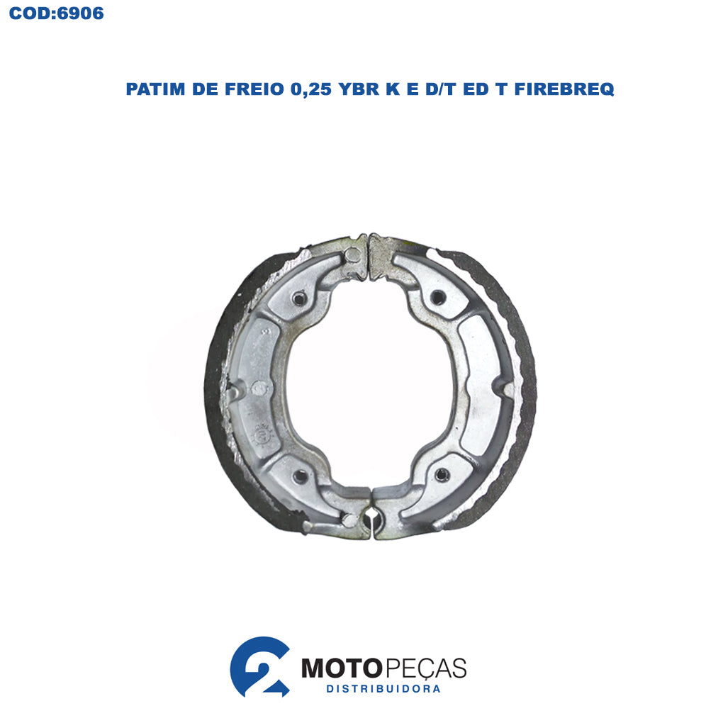 Patim de Freio 0,25 YBR K e D/T Ed T Firebreq