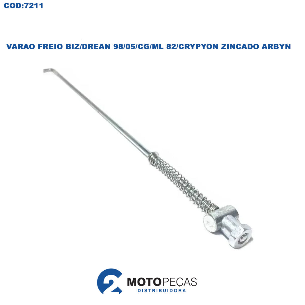 Varao Freio Compl BIZ/DREAN 98/05/CG/ML 82/CRYPYON/SUNDOW Zincado Arbyn
