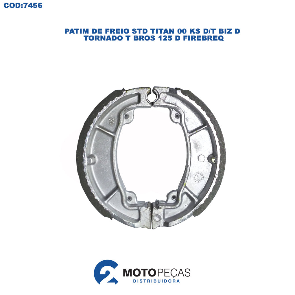 Patim de Freio STD Titan 00 KS D/T Biz D Tornado T BROS125 D Firebreq