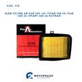 Elem Filtro Ar Fan 125, 14/ Titan 150 14 /FAN 160 16 /START 160 16 Filtran