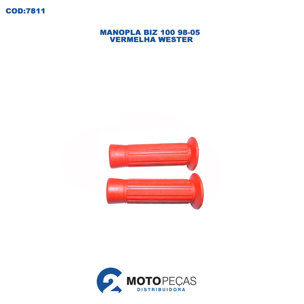 Manopla Biz 100 98/05 Vermelha Wester