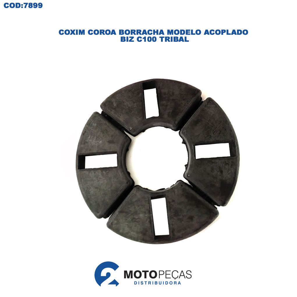 Coxim Coroa Borracha Modelo Acoplado Biz C100 Tribal